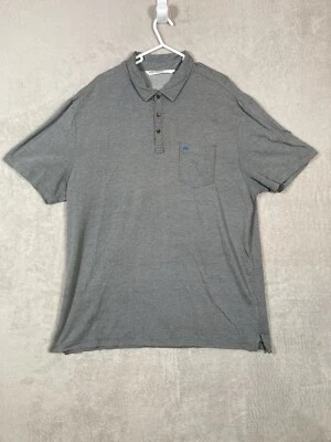 Travis Mathew Mens Golf Polo Shirt Gray Wave Pattern Striped Size XXL Cotton - Image 1 of 4