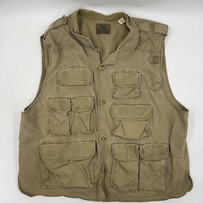 Vintage ReHead Mens Vest XL 9 Pocket Thick Khaki Fishing Hunting Utility - Image 1 of 4