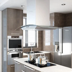 Island Hood 90 Stainless Steel 756 m³/h H1E6 - Picture 1 of 9