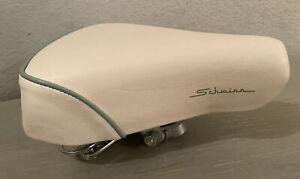 Schwinn Cionlli White Retro Saddle Seat for Cruiser w/Springs - NEW