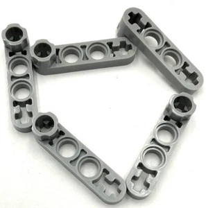 Lego 5 New Light Bluish Gray Technic Liftarms Modified Stud Connector Thin Parts - Picture 1 of 1