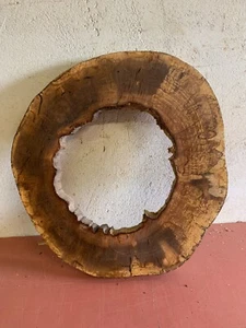 Baumscheibe, Holzscheibe, ca.40/5cm Bilderrahmen Epoxidharz geölt - Bild 1 von 2