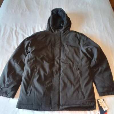 Abrigo Chaqueta Reebok Nuevo con Etiquetas Para Hombre Negro Pesado Invierno M Piel Sintética Forrada Capucha $170 Nuevo Foto 1 de 4