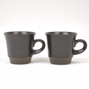 Noritake Coffee Cups Mug Primastone Campobello Set Of 2 Vintage Brown - Picture 1 of 10