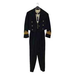 Traje de desorden vintage de oficiales de la Royal Navy uniforme de comandante rango Gieves Londres 1967 - Imagen 1 de 14