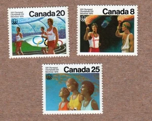 OLYMPIC - MEDAL CEREMONIES, TORCH = Canada 1976 #681-683 MNH stamps, set of 3 - Picture 1 of 1