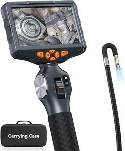 Two-Way Articulating Borescope Inspection Camera 6.5mm Dual Lens Endoscope 5 FT - Picture 1 of 8