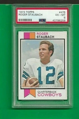 1973 Topps Roger Staubach FB Dallas Cowboys #475 💥💥🎆 PSA Calificado 6 Foto 1 de 2