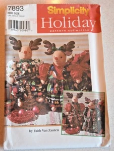 1997 #7893 Uncut Simplicity 22" Reindeer Body & Clothes Christmas Pattern Zanten - Picture 1 of 5