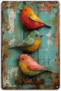 Bird Metal Wall Art Metal Sign 8 x 12 - Picture 1 of 2