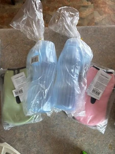Tupperware Xtrem Aqua 880ml blu x2 Freezer Water Bottle Pink & Green pouches - Picture 1 of 3