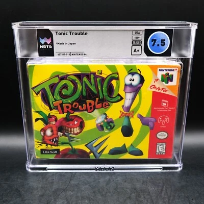 WATA 7.5 A+ Tonic Trouble Nintendo 64 N64 Factory Sealed New Not VGA CGC - Image 1 of 2