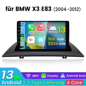 Radio de coche DAB+ Android 14 para BMW X3 E83 2004-2012 GPS Nav WIFI RDS SWC CarPlay - Imagen 1 de 13