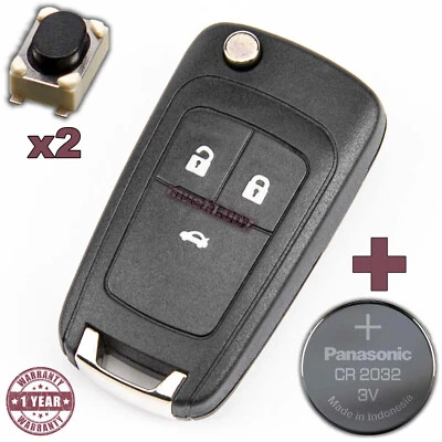 LLAVE PARA OPEL CORSA  INSIGNIA ZAFIRA ASTRA MERIVA 3 PULSADOR + CR2032 BATERIA - Imagen 1 de 4