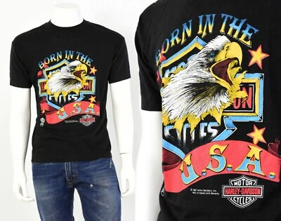 Camiseta Harley Davidson 1987 vintage para hombre límite de velocidad 70 M a L  Foto 1 de 4