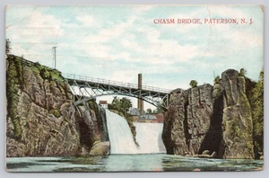 Chasm Bridge Paterson New Jersey Great Falls National Park Divided Back Postcard - Picture 1 of 2