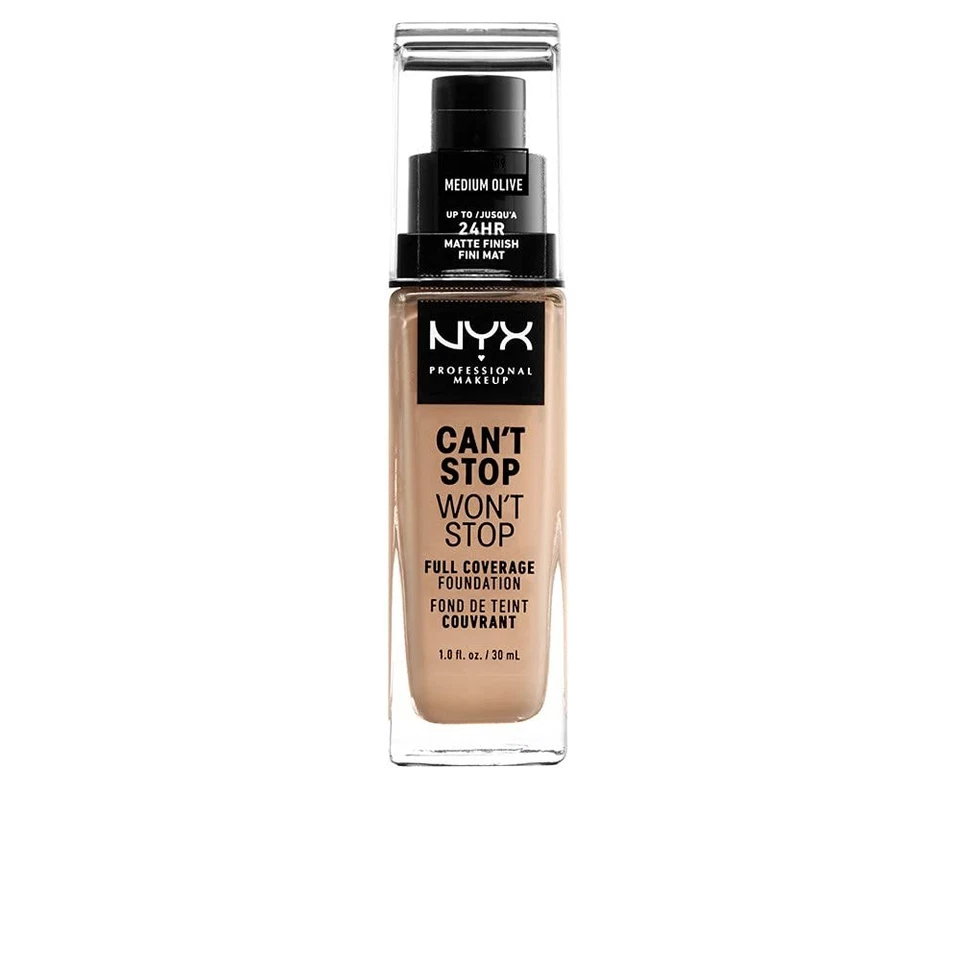 NYX Can't Stop Won't Stop Full Coverage Matte Foundation Medium Olive 1 Oz - Image 1 of 1