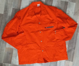Vintage SBB CFF FFS 80's Swiss Federal Railways Workwear Jacket Cotton Orange. - Picture 1 of 6