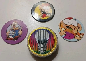 Metall Totenkopf Pog Slammer mit 3 Stack'N'Smack Caps - Bild 1 von 7