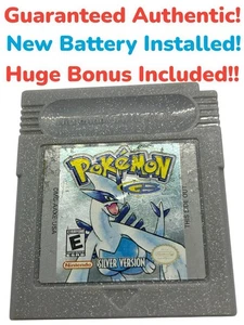 Pokemon Silver Version Nintendo Gameboy Color GBC New Save Battery - Picture 1 of 23