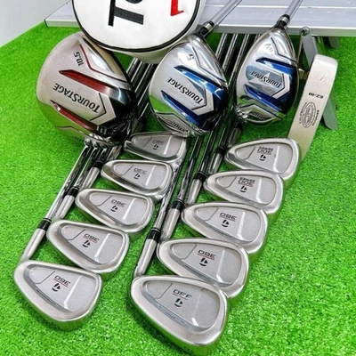 TOURSTAGE Club Set 1W 5W HY 3-9i Pw Aw Sw PT 14pc RH Graphite & Steel Stiff Men - Image 1 of 4
