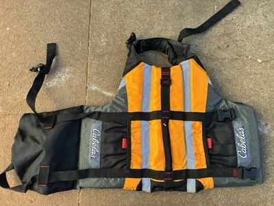Cabela's Dog Life Swim Vest Orange Reflective Size MEDIUM - Image 1 of 4