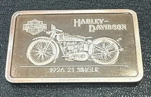 Harley Davidson 90 aniversario 1,4 oz .999 plata 1926 21 lingote único [1572] - Imagen 1 de 6