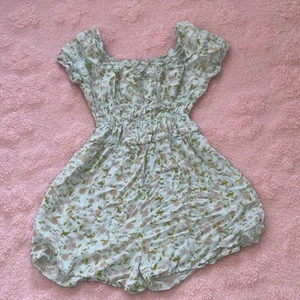 Girls Light Blue Size 8 Medium Art Class Floral Romper - Picture 1 of 13