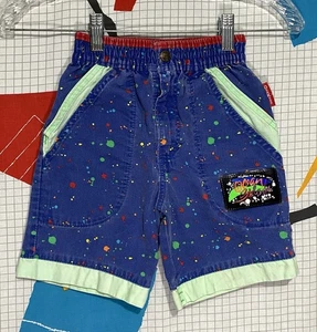 Pantalones Cortos Oshkosh B’gosh Vintage Años 80 4T 5T Pintura Salpicaduras Neón Retro AOP Garra EE. UU. - Imagen 1 de 17
