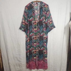 Maxi Chaqueta Kimono Torrid Ikat Talla 2 (18/20) Colorida - Imagen 1 de 9