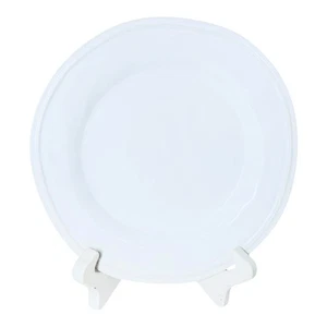 Vietri Viva ARIA White Embossed Organic Shape Stoneware 11" Dinner Plate NWT - Picture 1 of 8