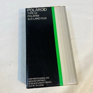 Polaroid Type 52 Polapan 4x5 EXP Sept 1978 Black & White Land Film SEALED NOS - Picture 1 of 6