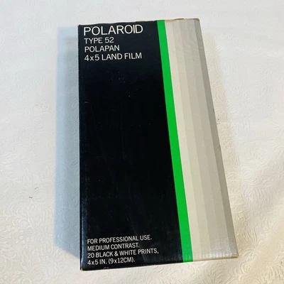 Polaroid Type 52 Polapan 4x5 EXP Sept 1978 Black & White Land Film SEALED NOS - Image 1 of 4