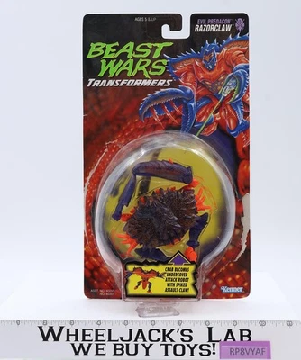 Razorclaw 100 % completo con tarjeta y burbuja Transformers Beast Wars 1996 Kenner Foto 1 de 4