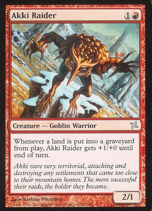 Akki Raider - Medium Play MTG Betrayers of Kamigawa - Image 1 of 1