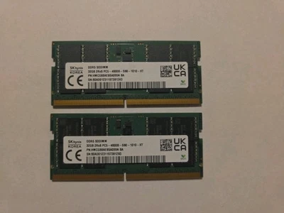 sk hynix DDR5 32GB 2Rx8 PC5-4800B 64GB (32GB X 2 ) - Image 1 of 2
