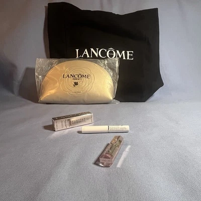 Bolsa de lona Lancôme más bolsa de maquillaje y productos de muestra. Todo nuevo nunca usado Foto 1 de 4
