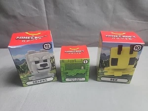 3 Stück 2025 McDonalds Minecraft Film Happy Meal Spielzeug Dennis Bee Lama - Bild 1 von 12