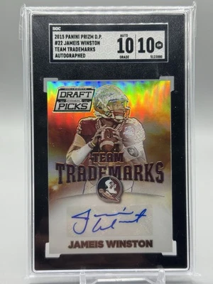 JAMEIS WINSTON AUTO TEAM MARCAS COMERCIALES 2015 Prizm Draft Picks SGC 10 GEMA/10 GEMA Foto 1 de 2
