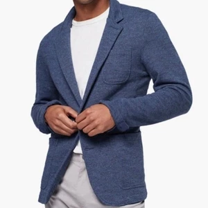 Faherty Inlet navy blue knit blazer jacket coastal preppy - Picture 1 of 9