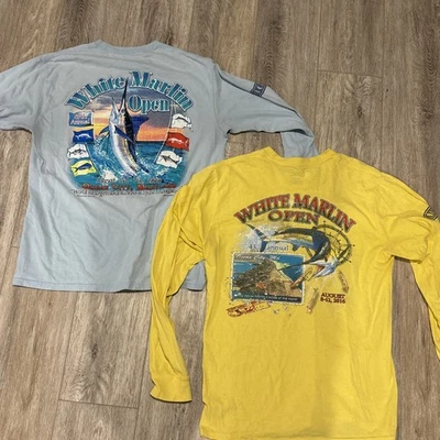 Camisas de manga larga exclusivas de Ocean City White Marlin Open 2016 y 2020 talla M Foto 1 de 4