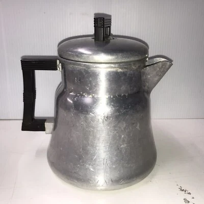 复古 Wear Ever 咖啡壶 Percolator 3008 4 杯铝制炉灶野营 — 第 1/4 张图片