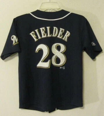 Camiseta majestuosa de los Milwaukee Brewers #28 Prince Fielder juvenil/niños M 10/12 ~ usada en excelente estado Foto 1 de 4