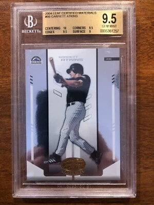 2004 Garrett Atkins Leaf Certified Materials #66 BGS 9.5 w/10! Population 1! - Image 1 of 2