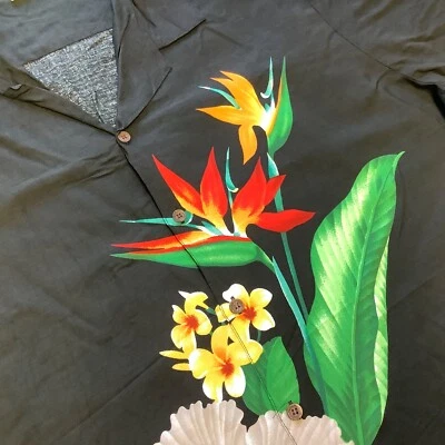 Preciosa Camisa Aloha Talla 3XL JADE FASHIONS S/S Pájaro del Paraíso Hecha en Hawaii Usada en Excelente Condición Foto 1 de 4