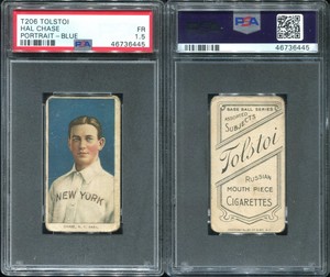 T206 Hal Chase blue portrait *star!* ~~ PSA 1.5 ~~ Tolstoi back *tough combo*