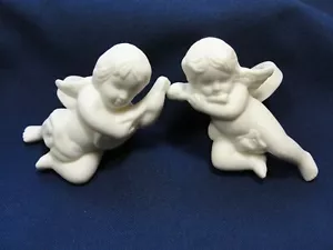 Partylite Set di 2 porta tovaglioli angelo in ceramica avorio - Foto 1 di 2