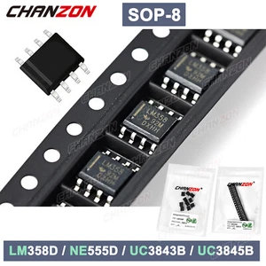 CHIP IC SOP8 10 PIEZAS LM258D LM358 NE555D NE555 UC3843 UC3845 UC3843B UC3845B NUEVO - Imagen 1 de 3
