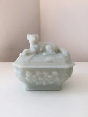 Boite opaline de foire chien Vallerysthal Portieux - Photo 1/4