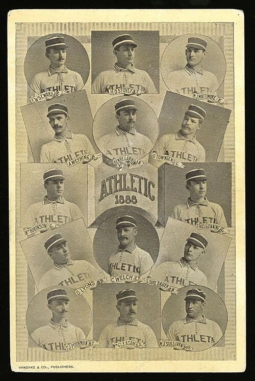 Foto del equipo atlético de Filadelfia de 1888 8x10 imagen de béisbol MLB borde ancho Foto 1 de 1